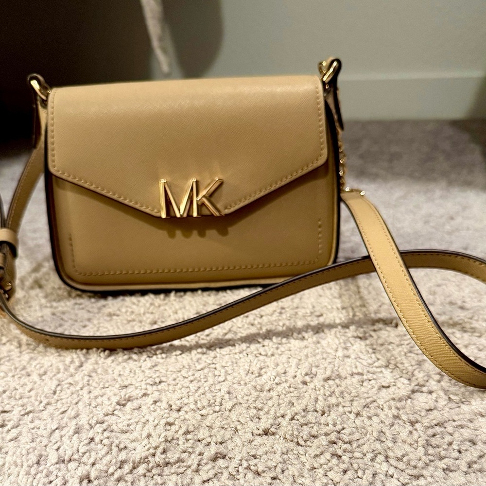 Michael Kors Tan Crossbody Bag with Gold Hardware